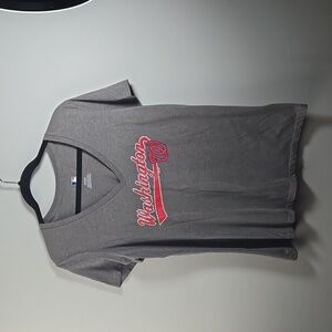 Washington Nationals V-neck Short Sleeved T-shirt